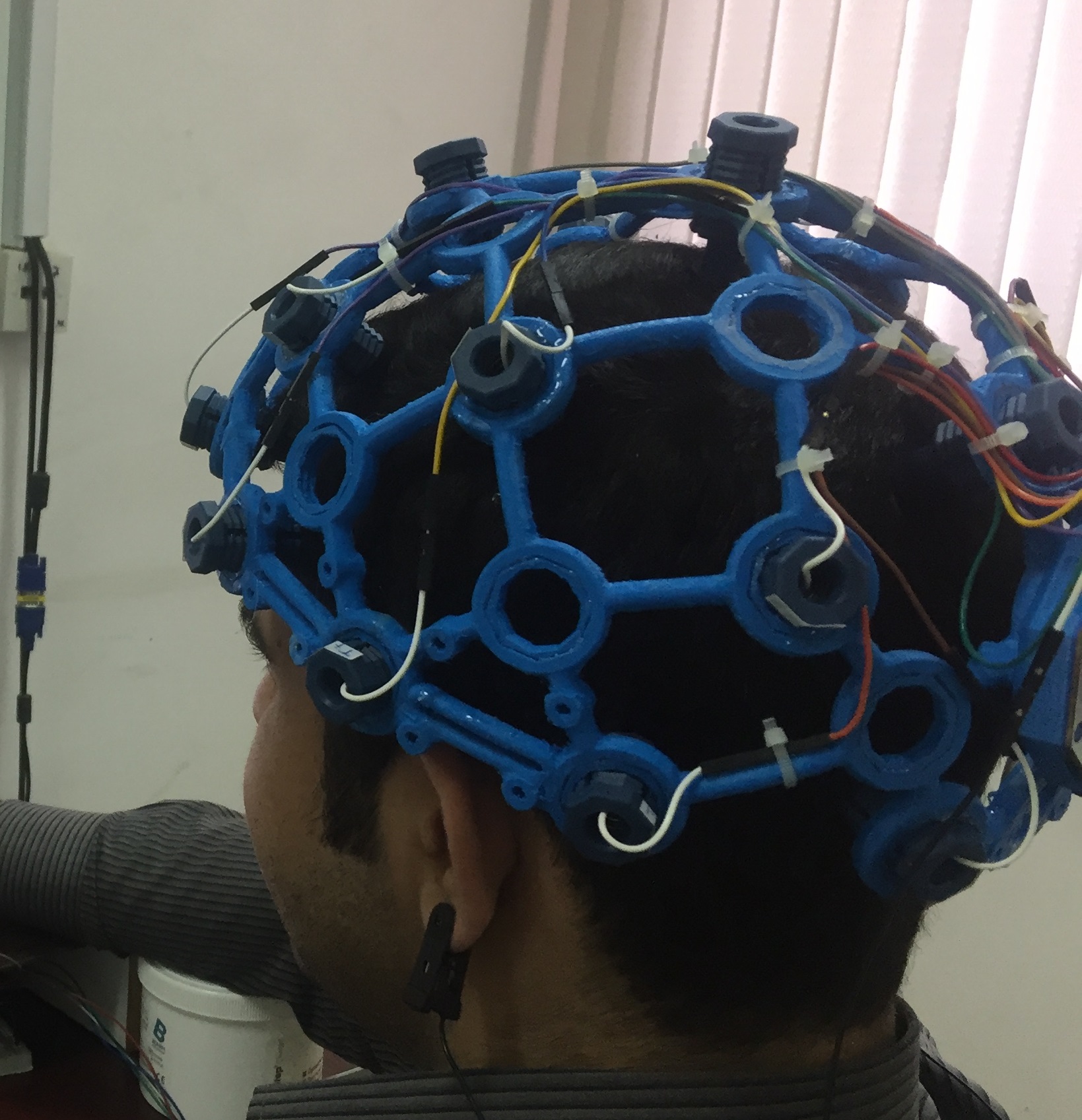 Close up of the OpenBCI headset frame