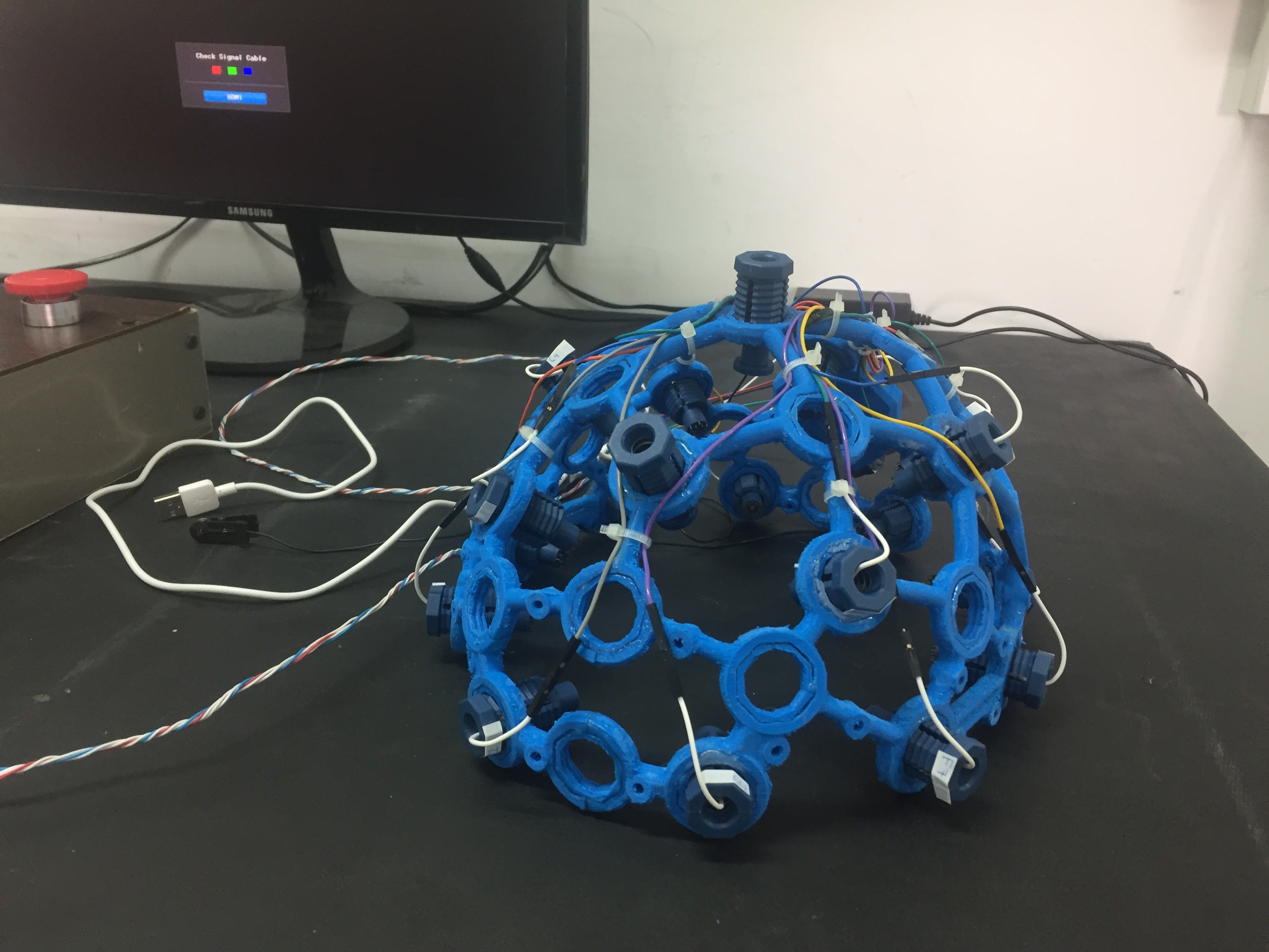 The headset worn during a recording session
